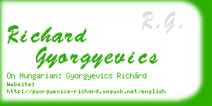 richard gyorgyevics business card